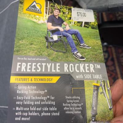 Pair of Rocker Chairs with Tags with A Shelf Too  