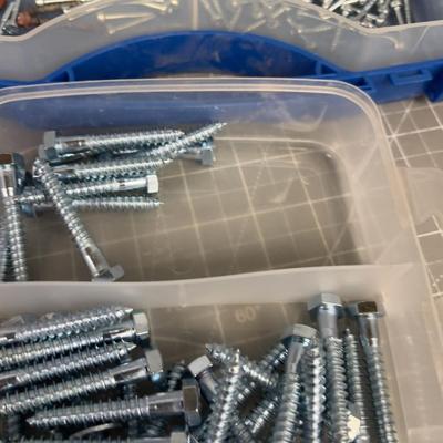 Screws and Bolts in Small Bins ALL NEW 