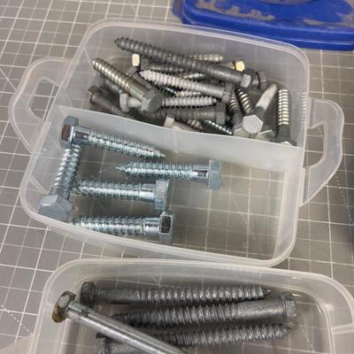 Screws and Bolts in Small Bins ALL NEW 