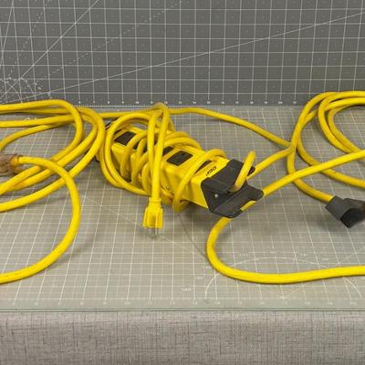 Heavy Duty Extension Cord and Plug Multiple