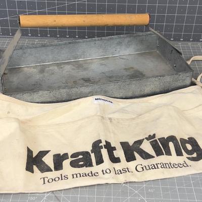Galvanized Tote and Nail Apron