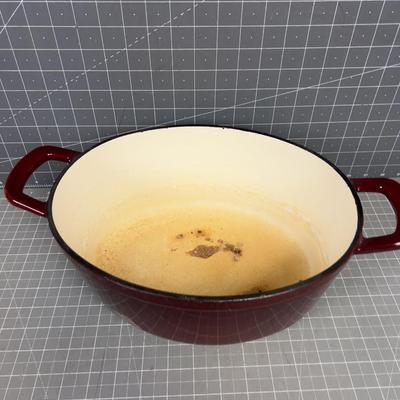 Caste Iron Enamel Oval Deep State Red