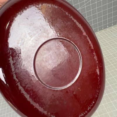 Caste Iron Enamel Oval Deep State Red
