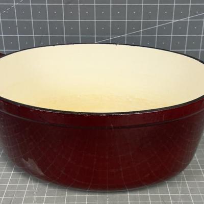 Caste Iron Enamel Oval Deep State Red
