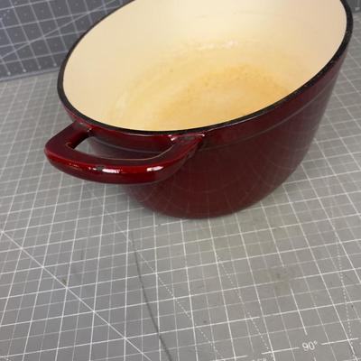 Caste Iron Enamel Oval Deep State Red
