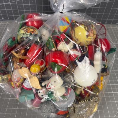 Bag of Vintage Christmas Ornaments