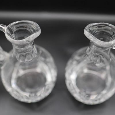 Crystal Oil and Vinegar Cruet Set with Stoppers