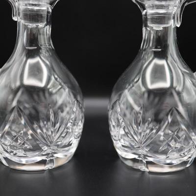Crystal Oil and Vinegar Cruet Set with Stoppers