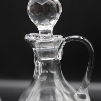 Crystal Oil and Vinegar Cruet Set with Stoppers