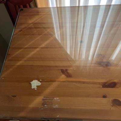 Glass Topped Office Desk
