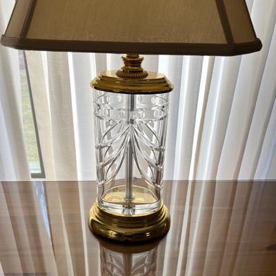 Waterford Crystal Brass Overture Table Lamp