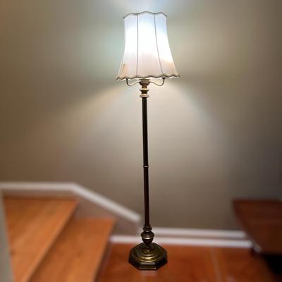 Pair of Brass Floorlamps