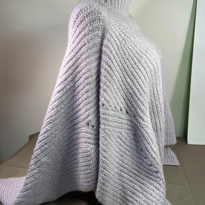 Coco + Carmen mock neck knit pullover poncho