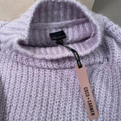 Coco + Carmen mock neck knit pullover poncho
