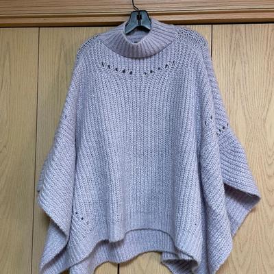Coco + Carmen mock neck knit pullover poncho