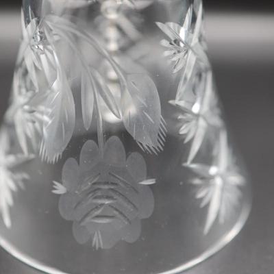 Etched Crystal Handheld Bell