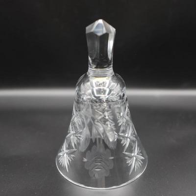 Etched Crystal Handheld Bell