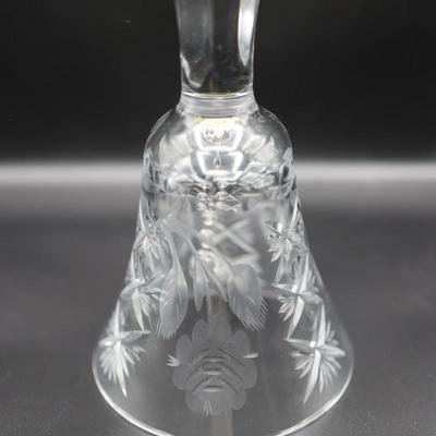 Etched Crystal Handheld Bell