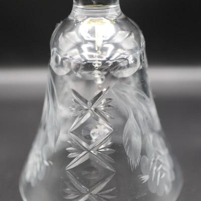 Etched Crystal Handheld Bell