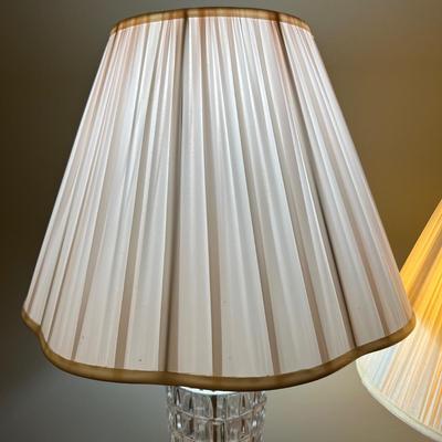 3 Matching Cut Glass Table Lamps