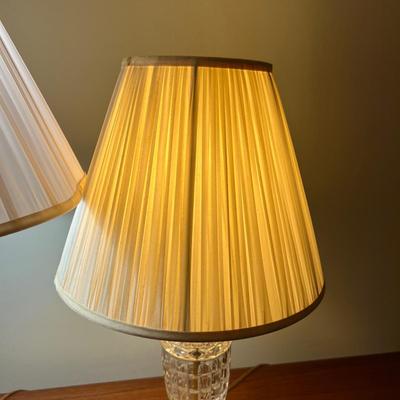 3 Matching Cut Glass Table Lamps