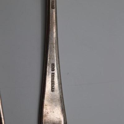 Sheffield England EPNS Berry Salad Servers Silver Plate Spoon and Spork