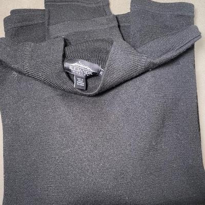 Icelandic black mock neck sweater XL Merino wool