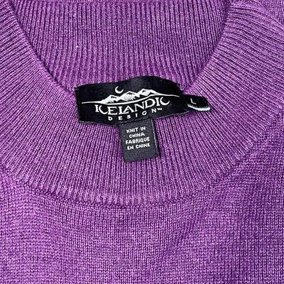 Purple Icelandic sweater Large