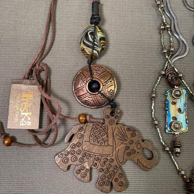 3 long Treska necklaces New