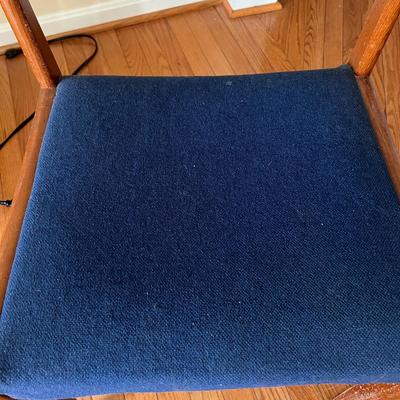 Set of 6 MCM Vintage Teak Upholstered Chairs