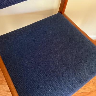 Set of 6 MCM Vintage Teak Upholstered Chairs