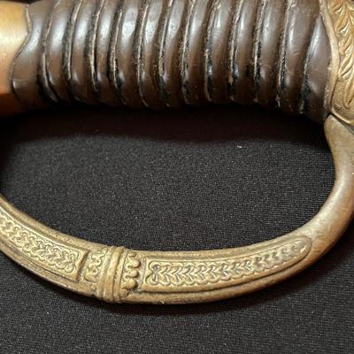 Antique C. 1908 Bayonet w. Leather Brass Sheath