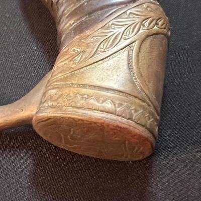 Antique C. 1908 Bayonet w. Leather Brass Sheath