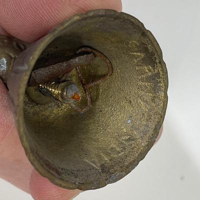 2 Small Brass Bells - Owl and Giraffe