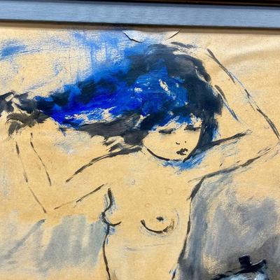 Ink sketch of Nude Female on Paper