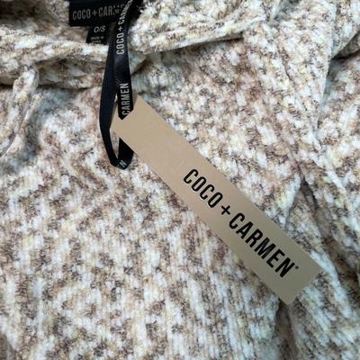 Coco + Carmen Pullover Hoodie taupe/cream