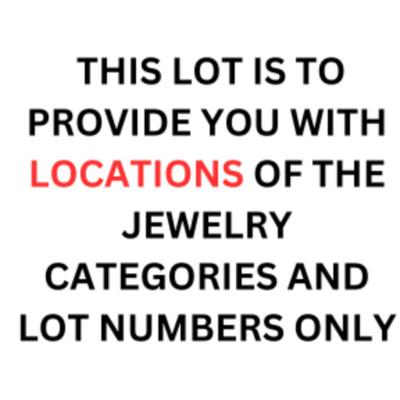 JEWELRY AUCTION CATEGORIES -- (For LOCATION of Categories & Lots GUIDE)