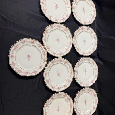Limoges France Scalloped Plate Elite Works Higgins & Seiter China Set
