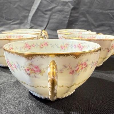 Limoges France Scalloped Plate Elite Works Higgins & Seiter China Set