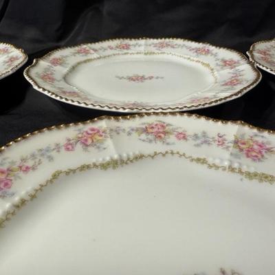 Limoges France Scalloped Plate Elite Works Higgins & Seiter China Set