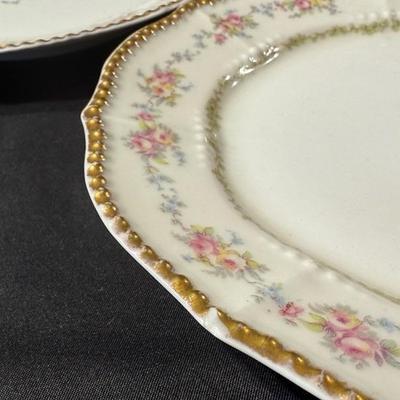 Limoges France Scalloped Plate Elite Works Higgins & Seiter China Set