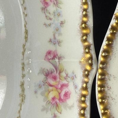 Limoges France Scalloped Plate Elite Works Higgins & Seiter China Set