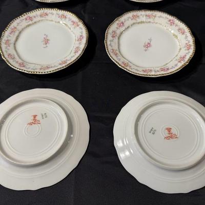 Limoges France Scalloped Plate Elite Works Higgins & Seiter China Set