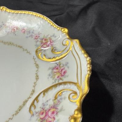 Limoges France Scalloped Plate Elite Works Higgins & Seiter China Set