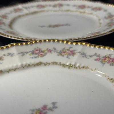 Limoges France Scalloped Plate Elite Works Higgins & Seiter China Set