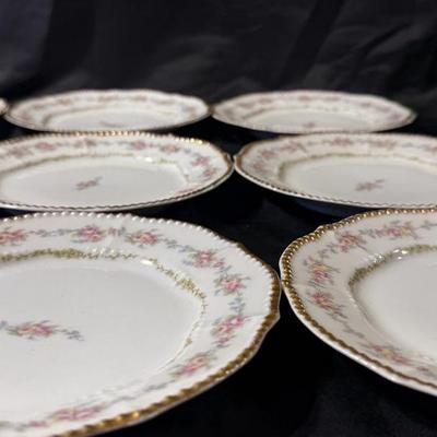 Limoges France Scalloped Plate Elite Works Higgins & Seiter China Set