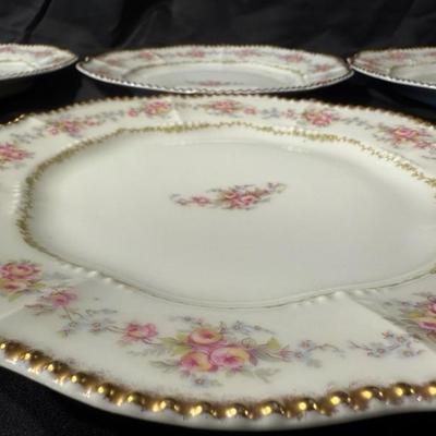 Limoges France Scalloped Plate Elite Works Higgins & Seiter China Set
