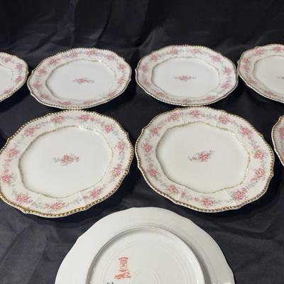 Limoges France Scalloped Plate Elite Works Higgins & Seiter China Set