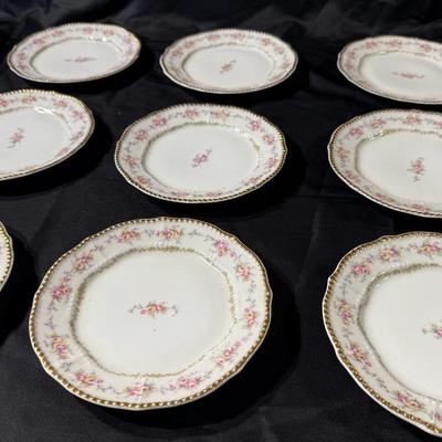 Limoges France Scalloped Plate Elite Works Higgins & Seiter China Set