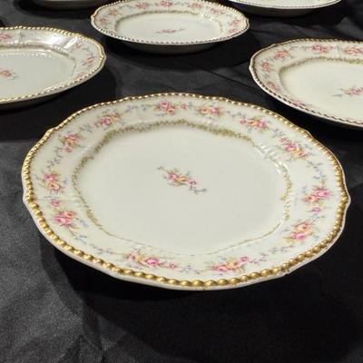 Limoges France Scalloped Plate Elite Works Higgins & Seiter China Set